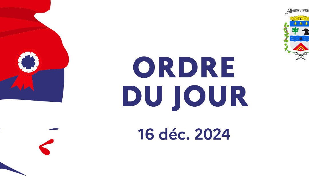 ORDRE DU JOUR 🔵⚪️🔴