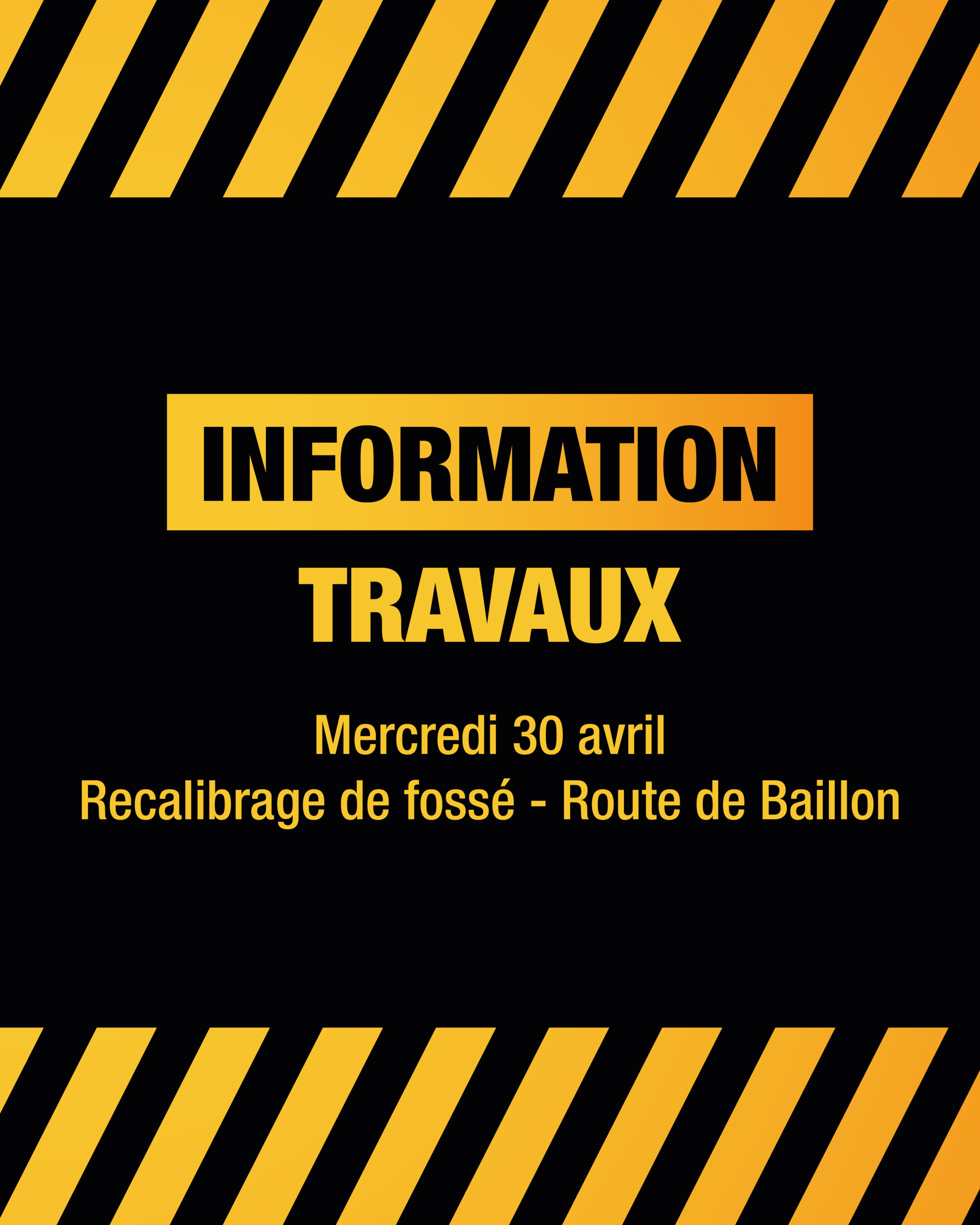🚧 Recalibrage de fossé – Route de Baillon