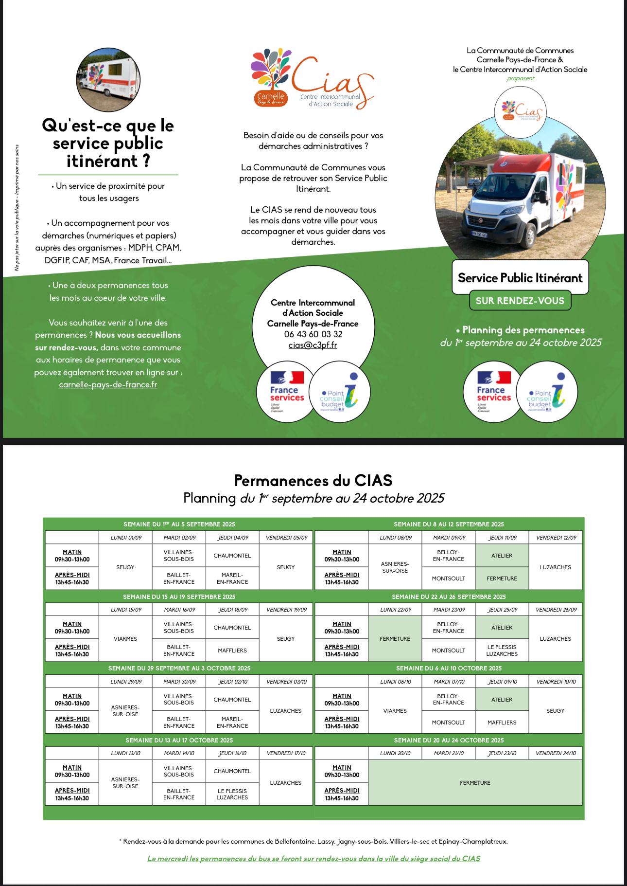📢 Vos démarches facilitées avec le Bus C.I.A.S. reprends bientôt !