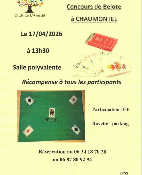 Concours de belote 2026