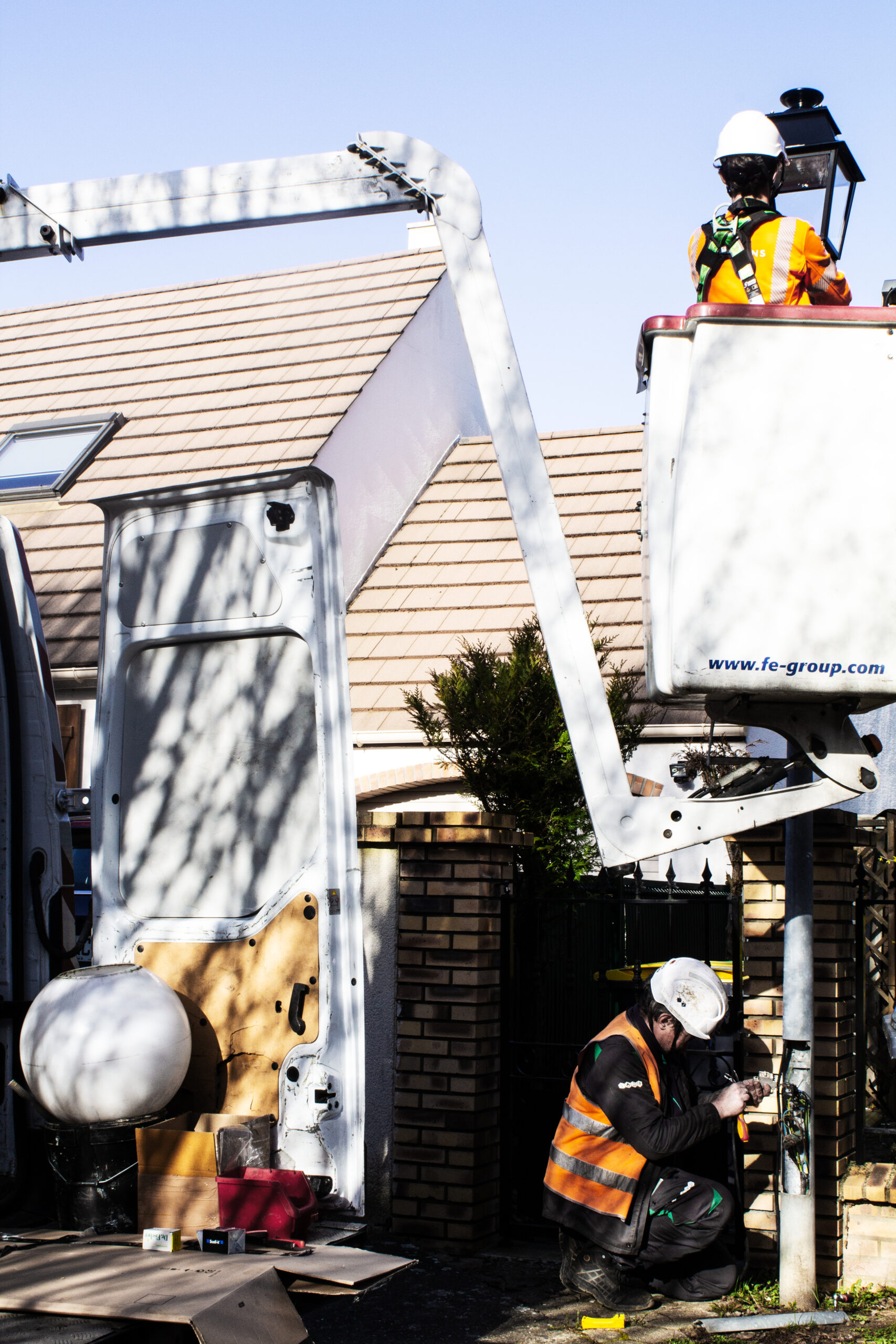 Pose des nouvelles lanternes