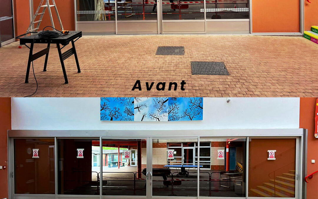 Rénovation baies vitrées école élémentaire