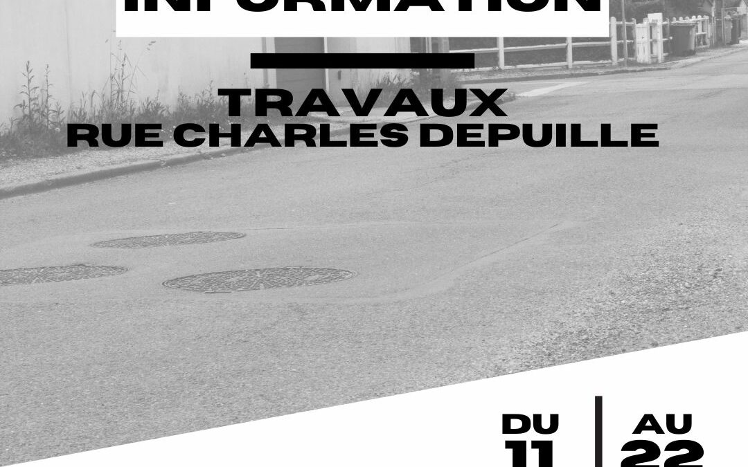 Travaux rue Charles Depuille