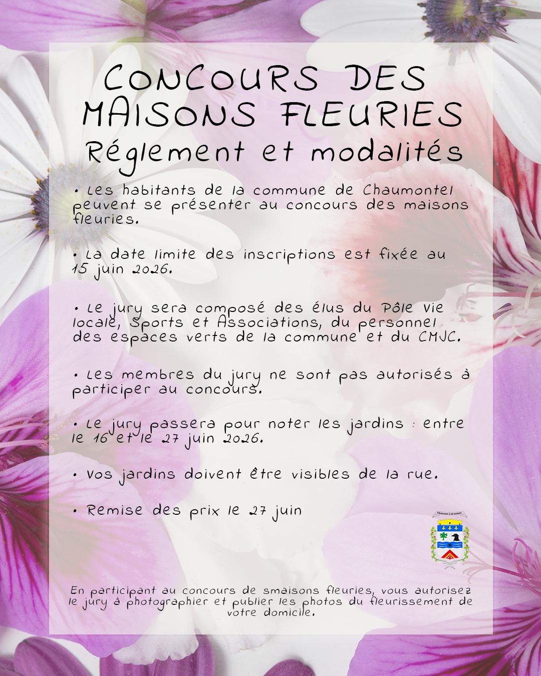 Rappel concours maisons fleuries