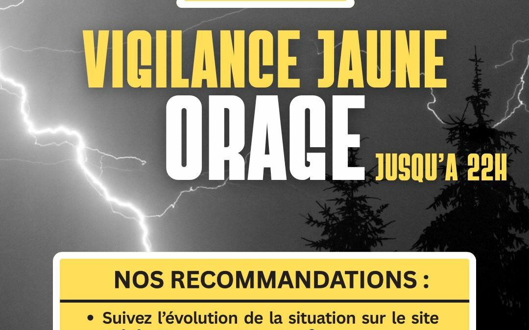 Vigilance jaune orages