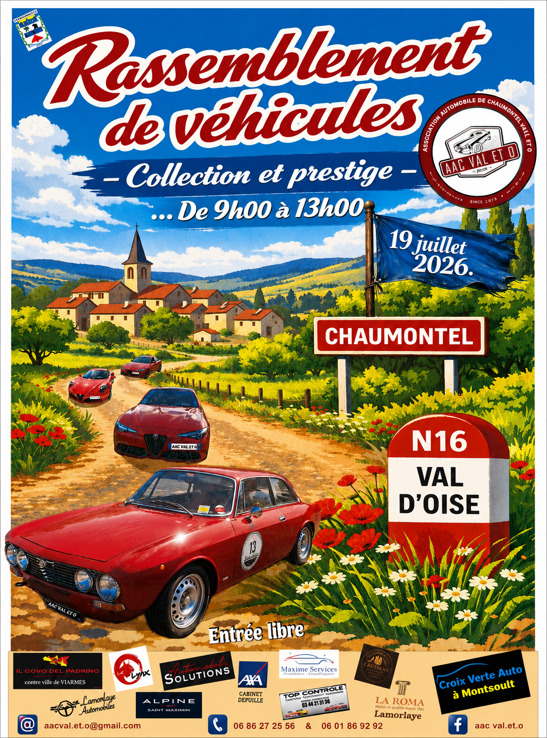 Exposition de voiture AAC Val & O du 19 juillet 2026