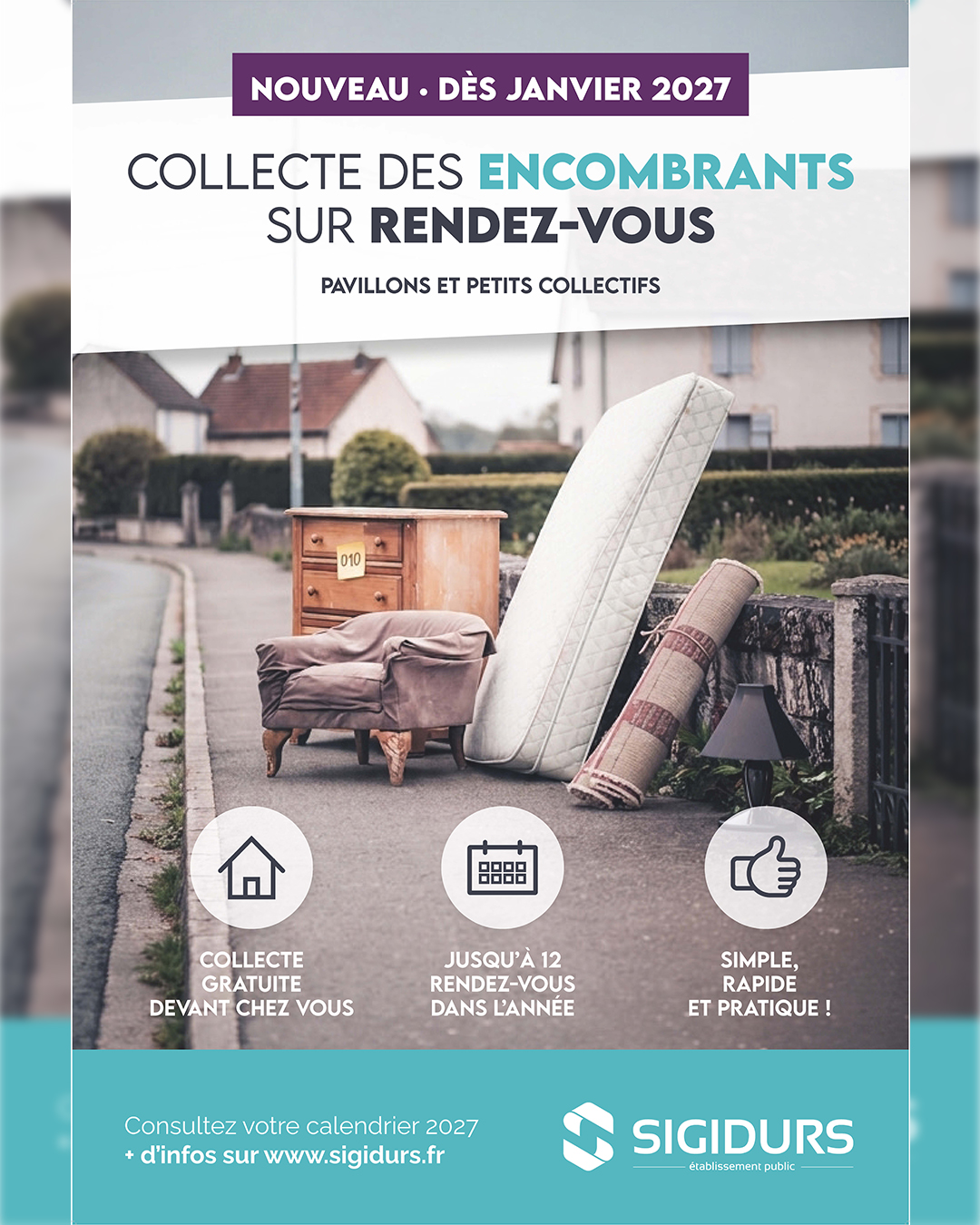 Fin du ramassage mensuel des encombrants en 2027 !