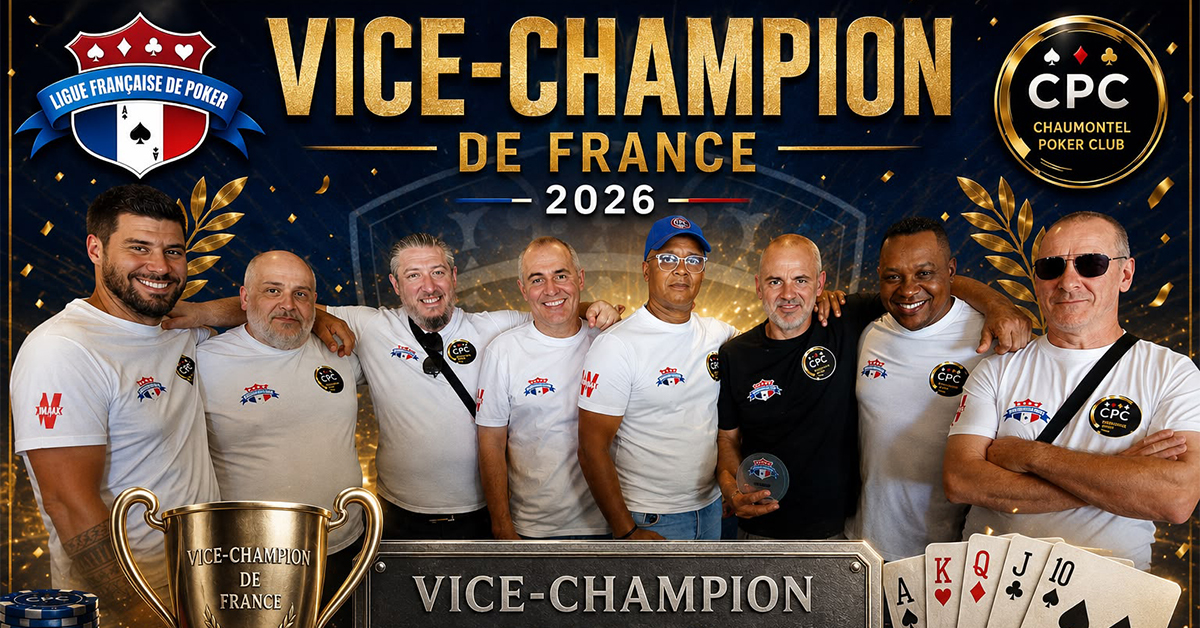 Poker Club de Chaumontel : 2e au championnat de France !